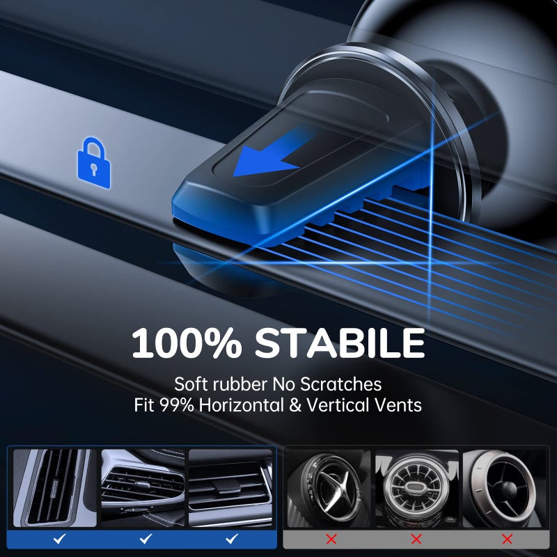 SYNCWIRE Magnetic Phone Holder for Car, Super Strong Magnet Phone Holder Mount Air Vent 360Â° Rotatable Cell Phone Holder Mount for Car Compatible iPhone 17 16 15 14 13 12 11 Pro Max, X XS XR,Android - Image 3